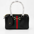 Gucci Horsebit 1955 Medium Boston Bag Top Handle Crossbody With Web Stripe