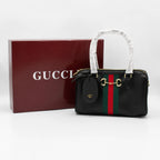 Gucci Horsebit 1955 Medium Boston Bag Top Handle Crossbody With Web Stripe