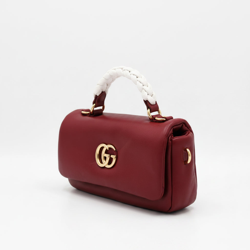 Gucci Milano Top Handle Bag - Maroon