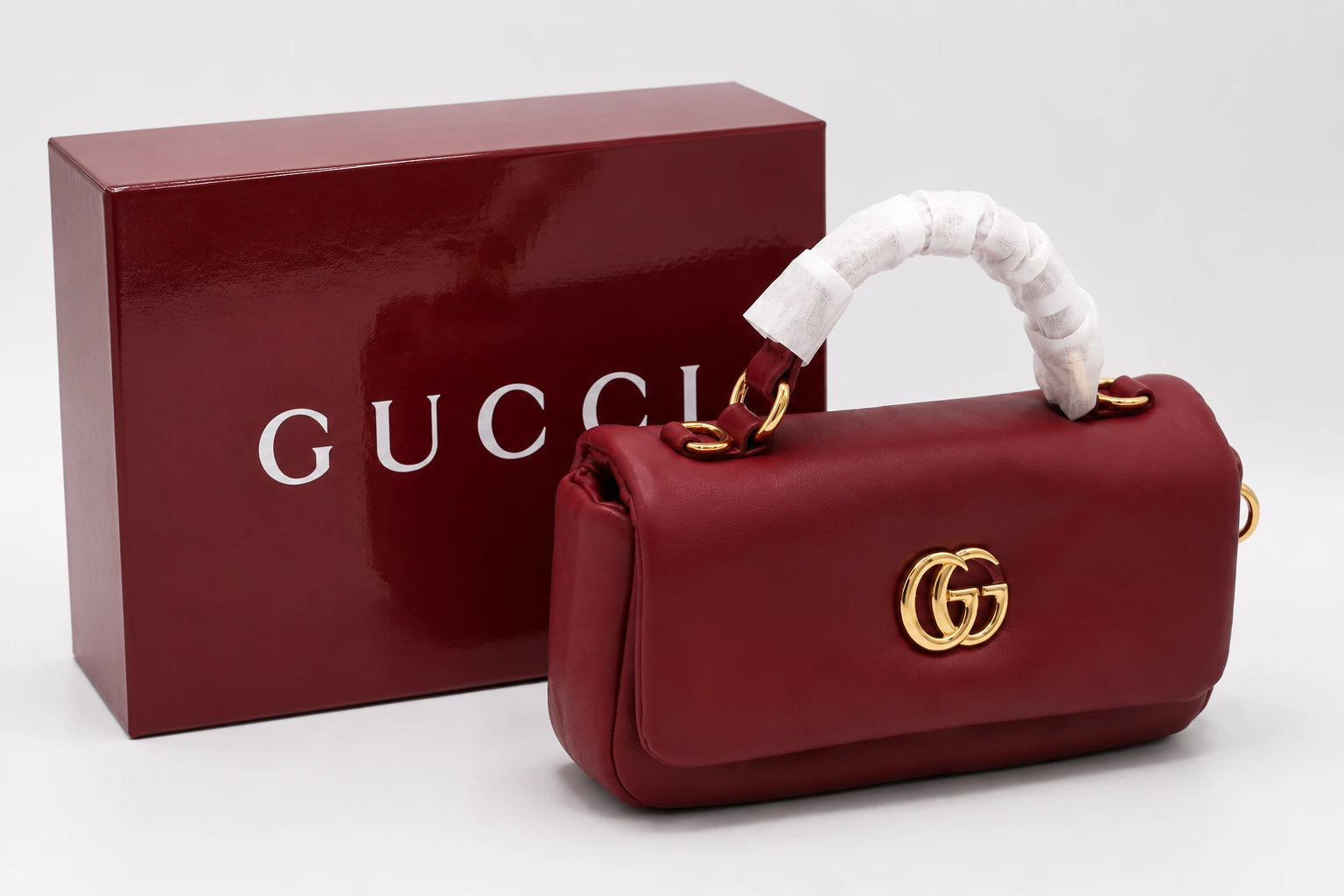 Gucci Milano Top Handle Bag - Maroon
