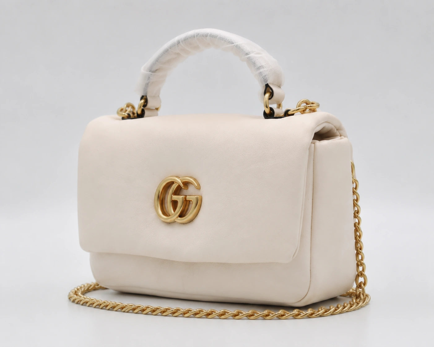 Gucci Milano Top Handle Bag - White