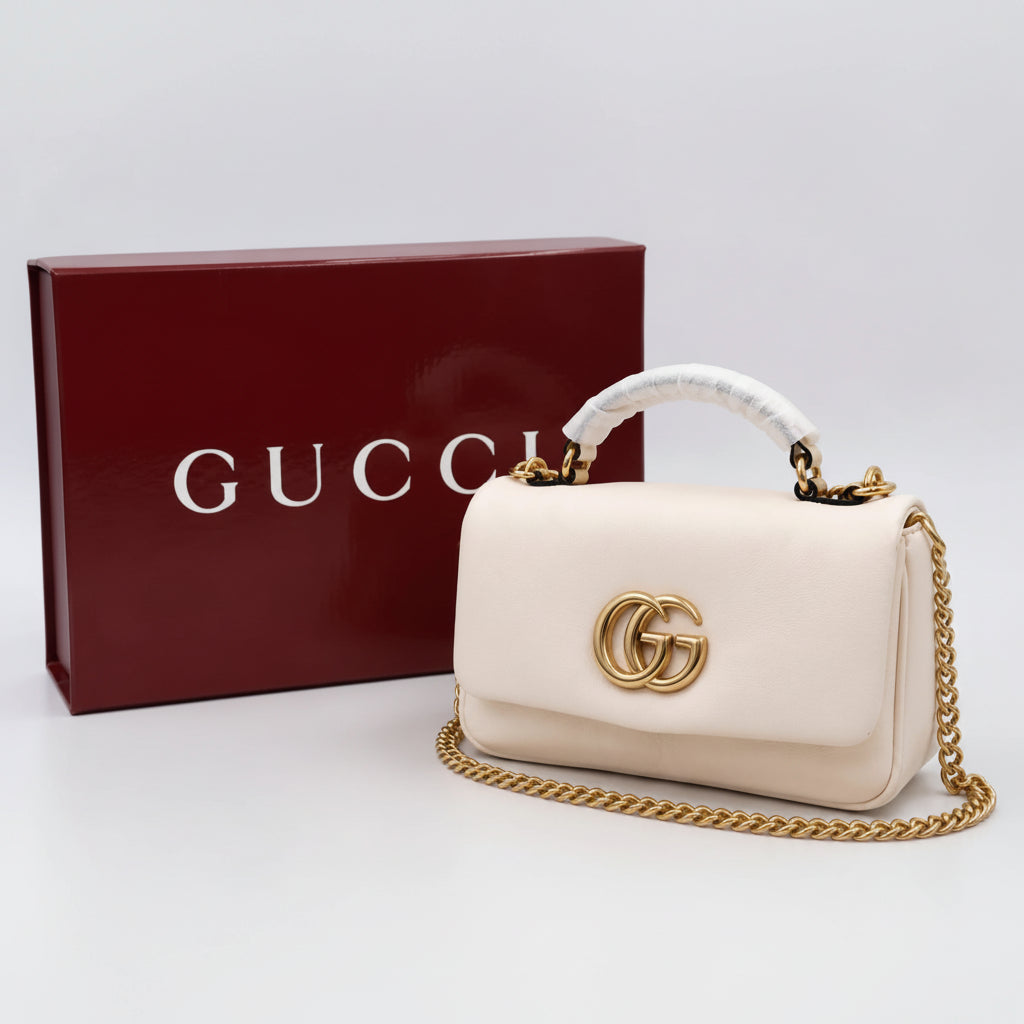 Gucci Milano Top Handle Bag - White