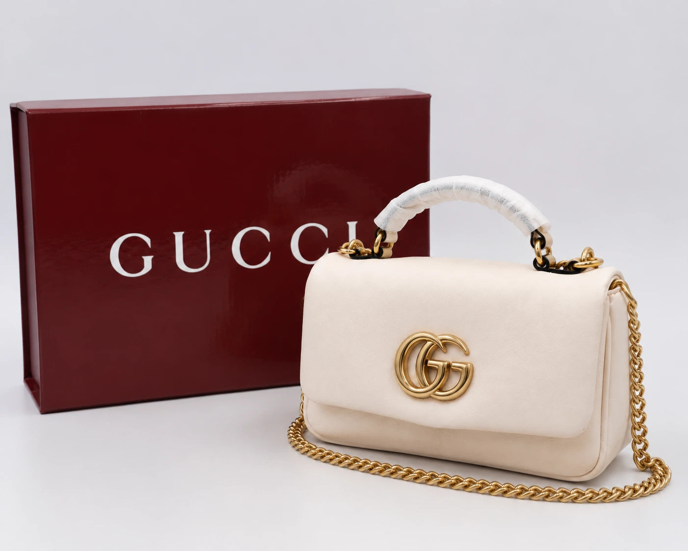 Gucci Milano Top Handle Bag - White