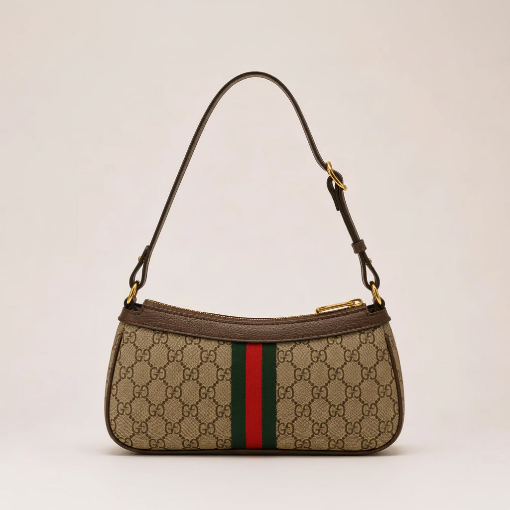 Gucci Ophidia GG Beige - Brown Trim
