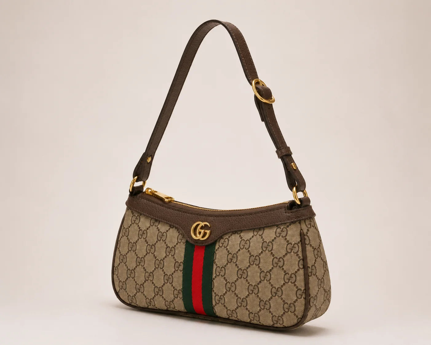 Gucci Ophidia GG Beige - Brown Trim