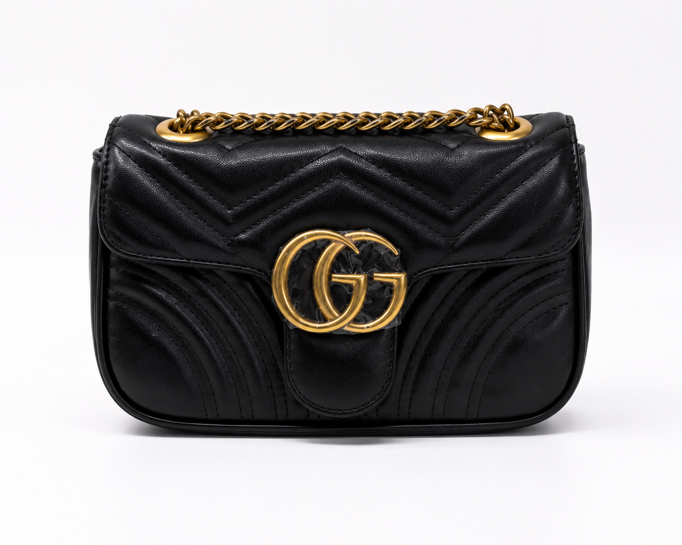 Gucci Small GG Marmont 22 Shoulder Bag - Black