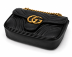 Gucci Small GG Marmont 22 Shoulder Bag - Black