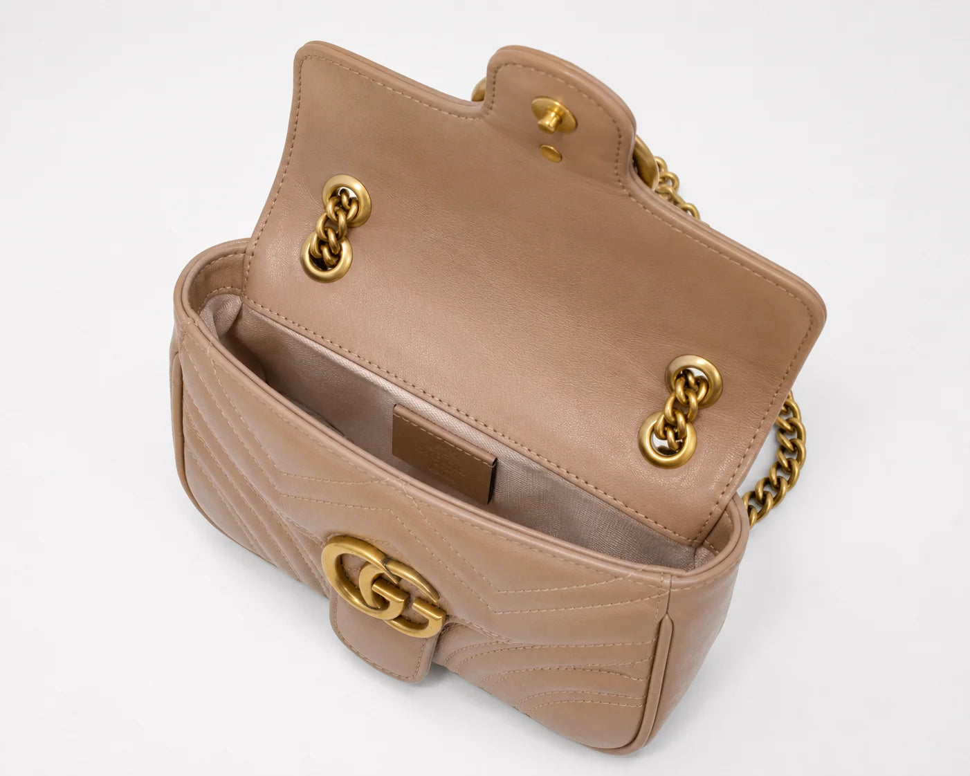 Gucci Small GG Marmont 22 Shoulder Bag - Khaki