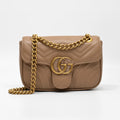 Gucci Small GG Marmont 22 Shoulder Bag - Khaki