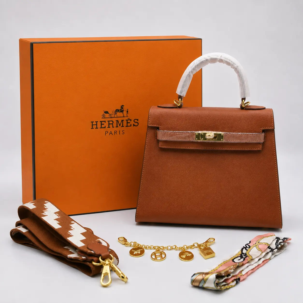 Hermes Elegant Luxury Bag 28 Brown