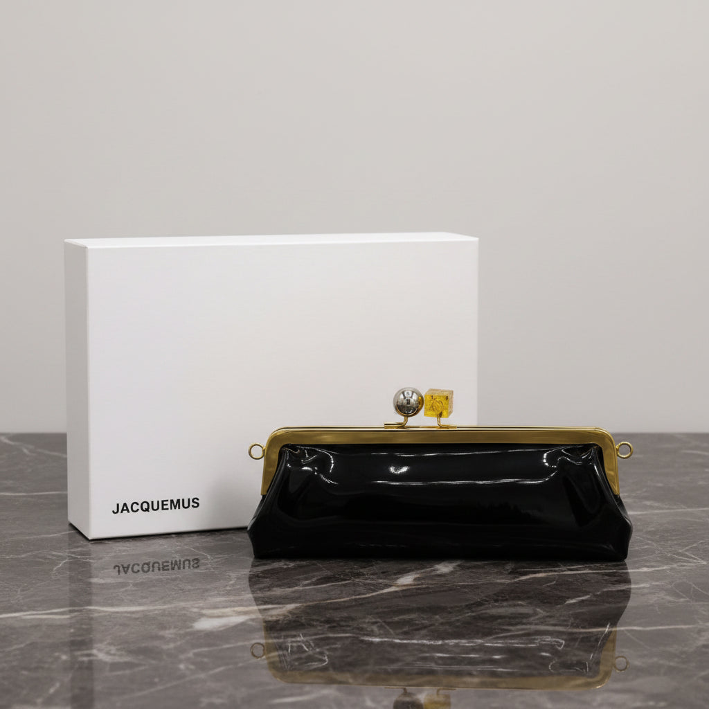 Jacquemus The Salon Clutch Bag - Coffee