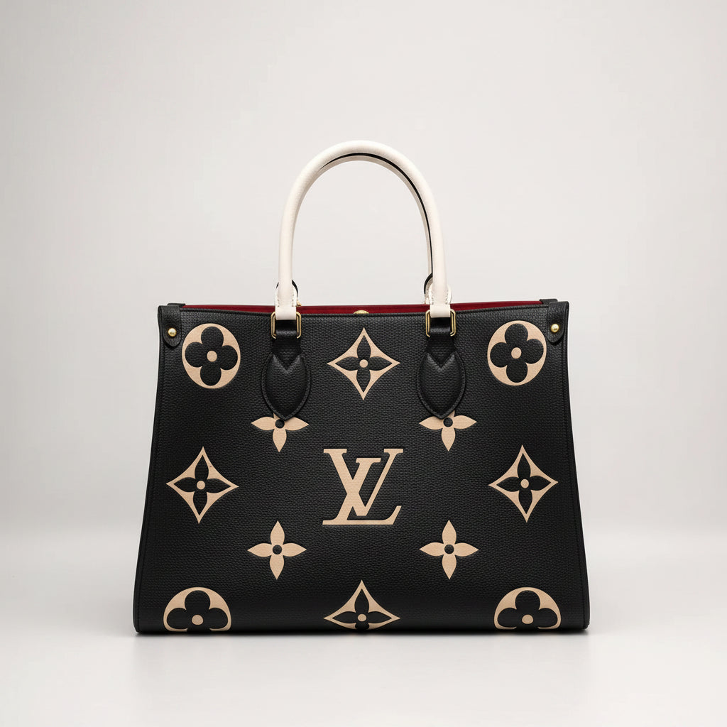 Louis Vuitton Onthego MM Bag - Black Beige