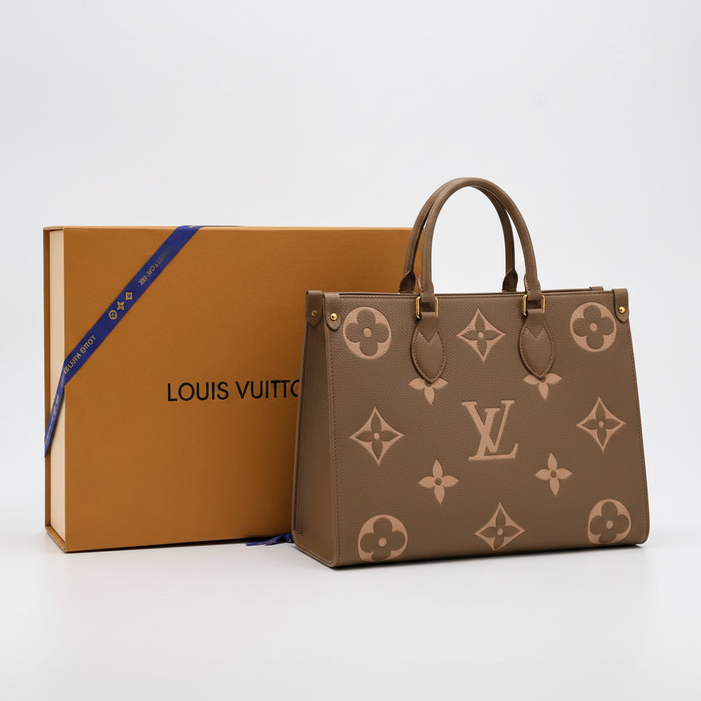 Louis Vuitton Onthego MM Bag - Taupe Grey