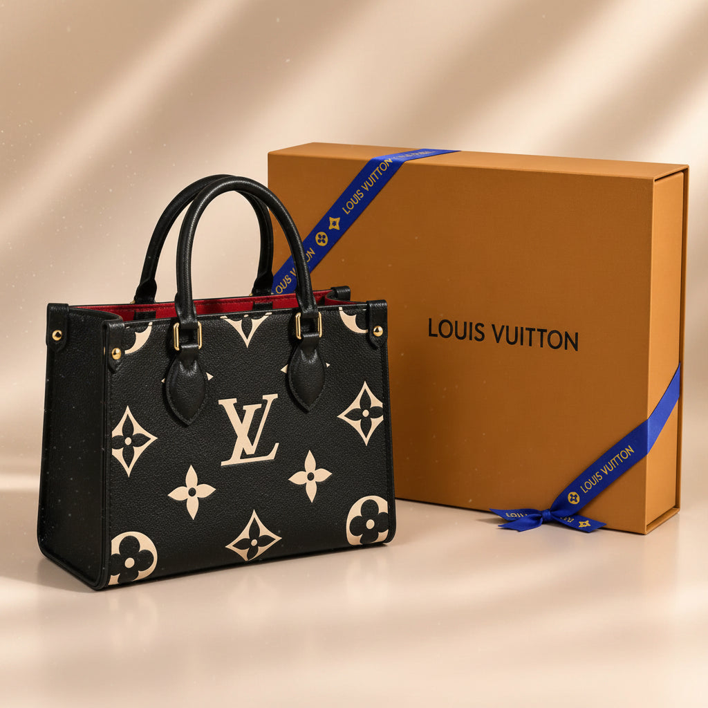 Louis Vuitton Onthego PM Bag - Black Beige