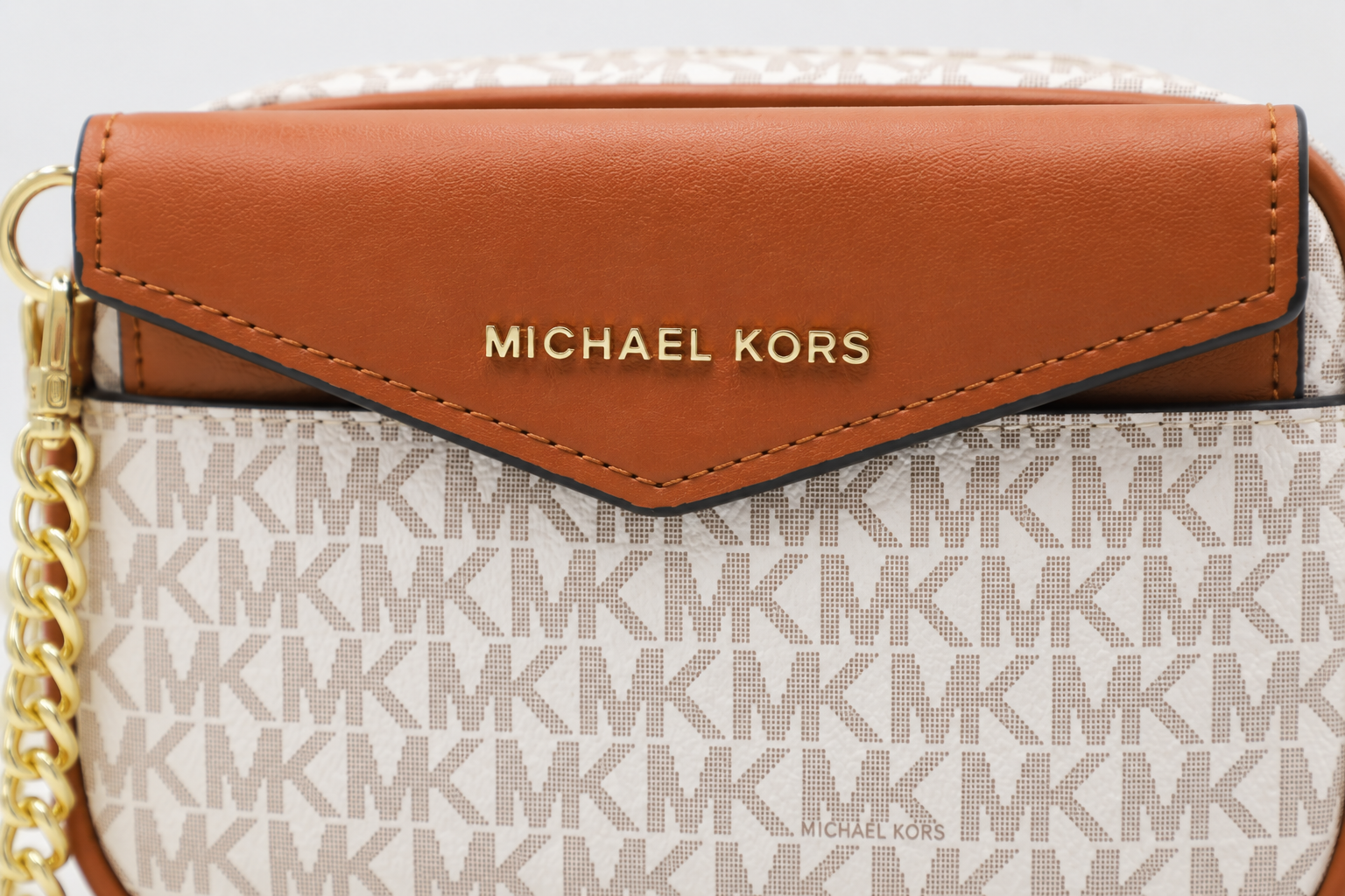 Michael Kors Jet Set Signature Bag - Beige Brown