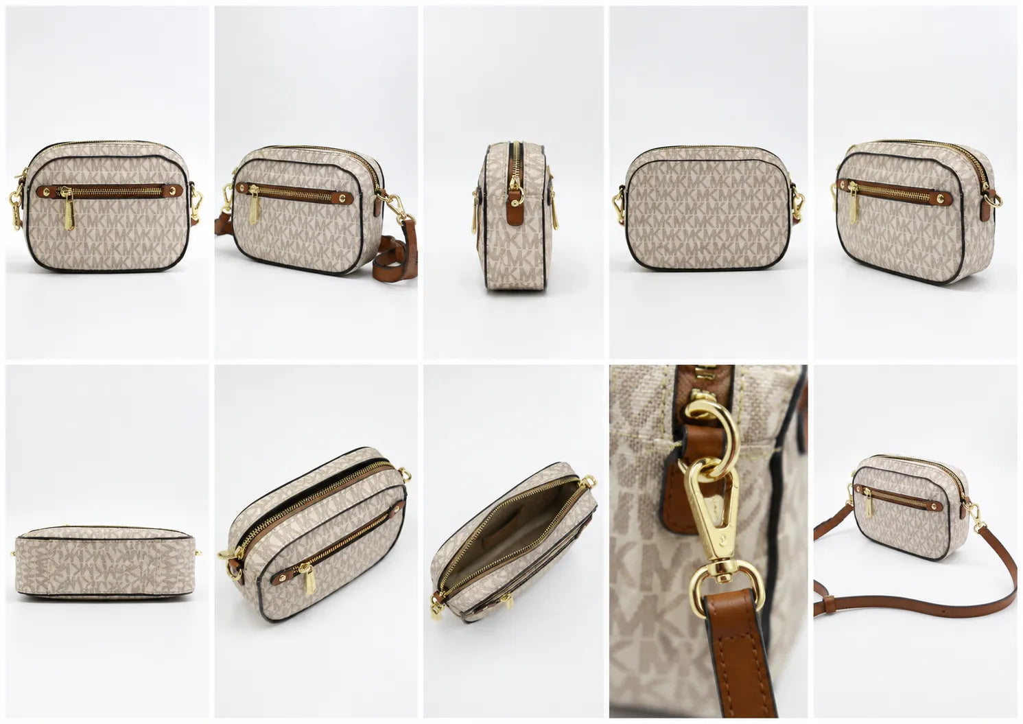 Michael Kors Jet Set Signature Bag - Brown Beige