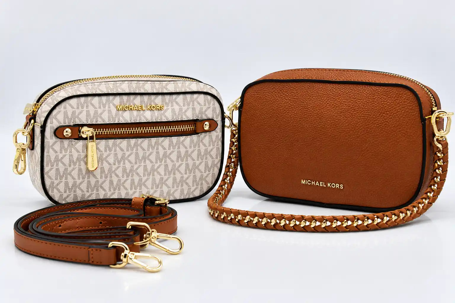 Michael Kors Jet Set Signature Bag - Brown Beige