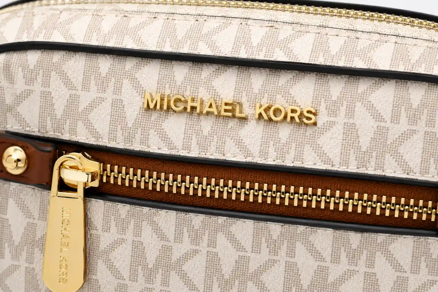 Michael Kors Jet Set Signature Bag - Brown Beige