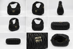 Miu Miu Wander Matelasse Hobo Mini Bag - Black Tone