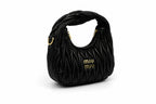 Miu Miu Wander Matelasse Hobo Mini Bag - Black Tone