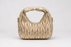 Miu Miu Wander Matelasse Hobo Mini Bag - Gold Tone