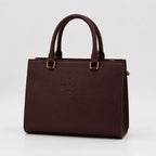 Prada Saffino Leather Bag - Maroon