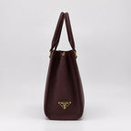 Prada Saffino Leather Bag - Maroon