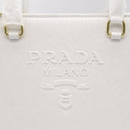 Prada Saffino Leather Bag - White