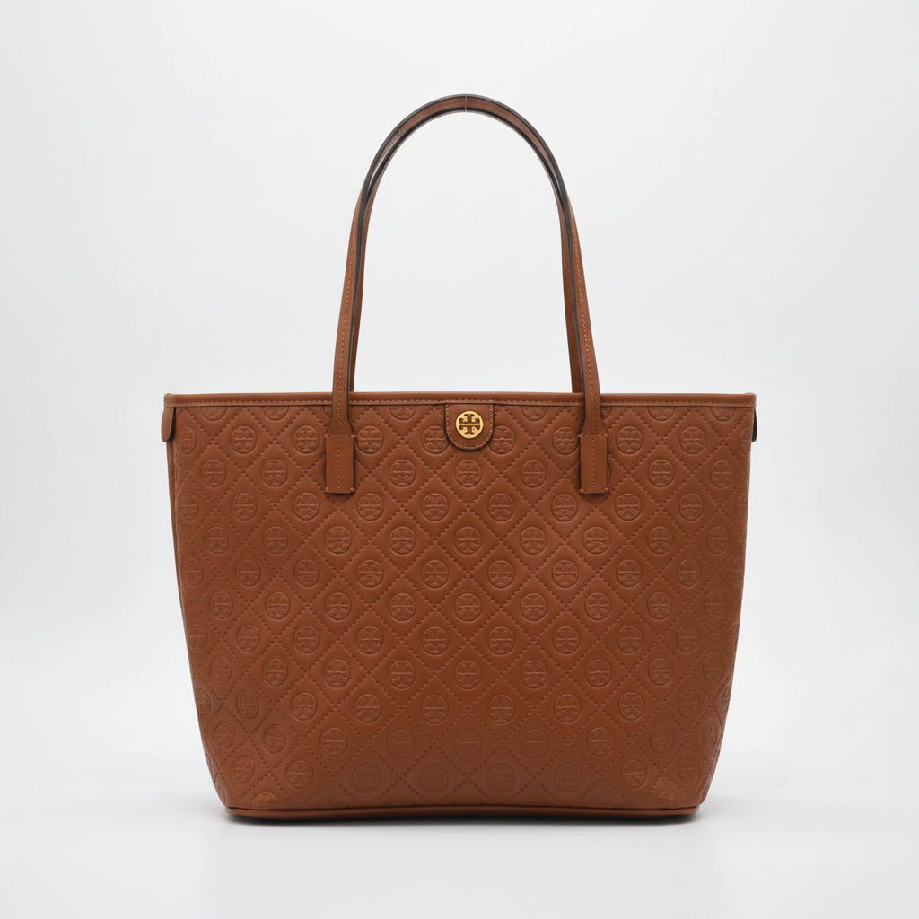 Tory Burch Brown T Monogram With Matching Pouch - Brown