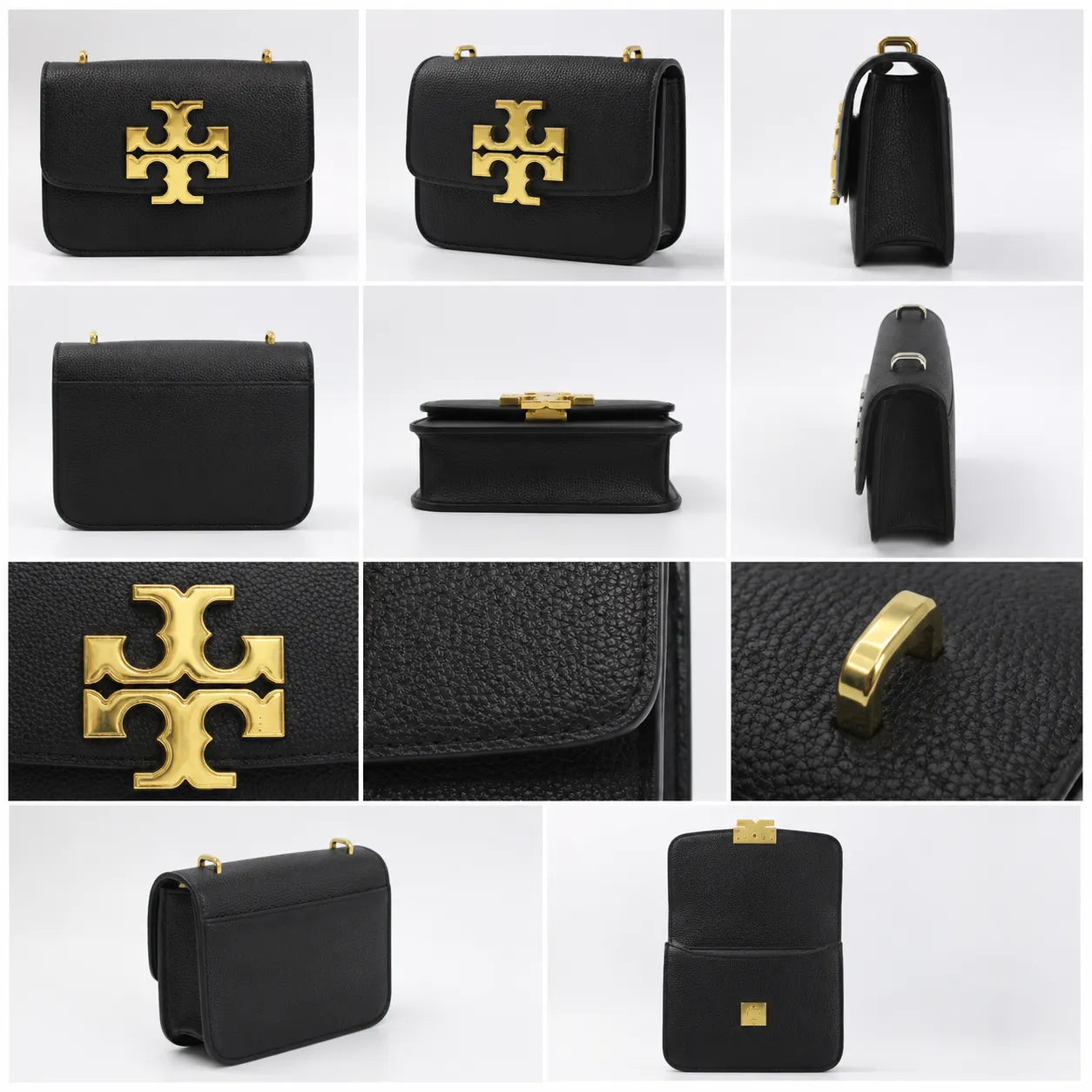 Tory Burch Pebbled Eleanor Small Black