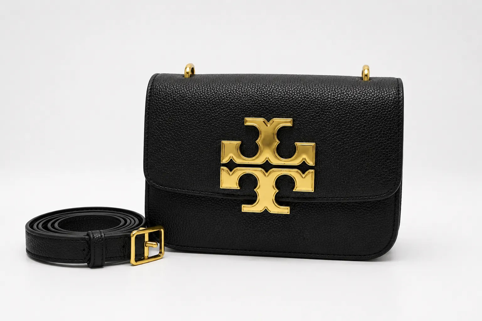 Tory Burch Pebbled Eleanor Small Black