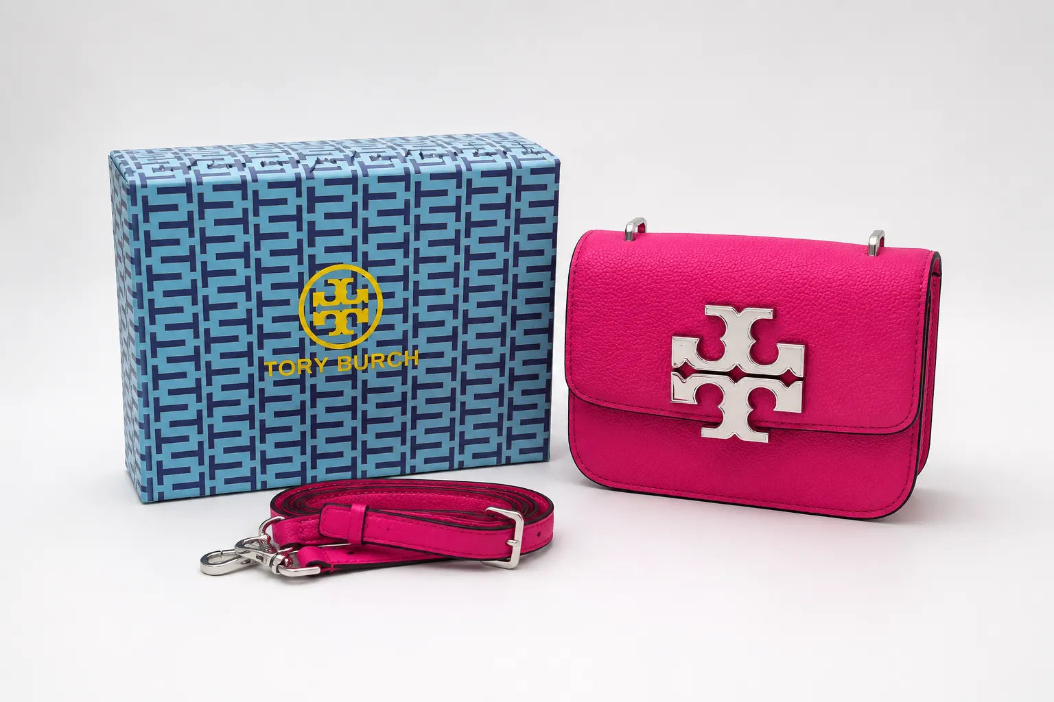 Tory Burch Pebbled Eleanor Small Pink